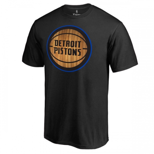 Men's Detroit Pistons Black Hardwood T-Shirt