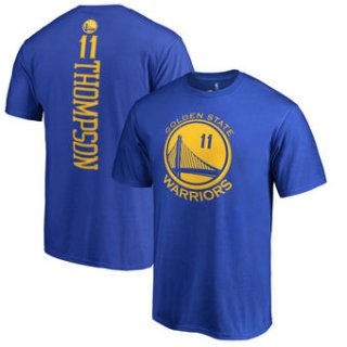 Men's Golden State Warriors 11 Klay Thompson Royal Backer Name & Number T-Shirt