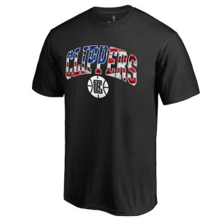 Men's LA Clippers Black Banner Wave T-Shirt