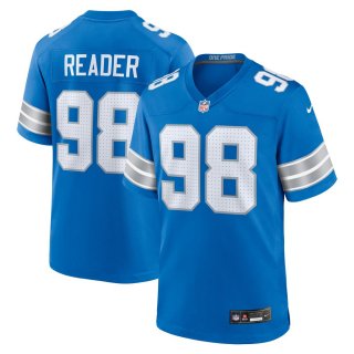 Men's Detroit Lions D.J. Reader Nike Blue Team Game Jersey