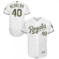 Royals #40 Kelvin Herrera White Flexbase Authentic Collection 2016 Memorial Day Stitched MLB Jersey
