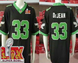 Men's Philadelphia Eagles #33 Cooper DeJean Limited Black Alternate Super Bowl LIX Vapor Jersey