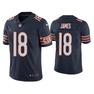 Men's Navy Chicago Bears #18 Jesse James Vapor untouchable Limited Stitched Jersey