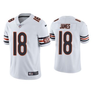 Men's White Chicago Bears #18 Jesse James Vapor untouchable Limited Stitched Jersey