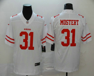 Men's San Francisco 49ers #31 Raheem Mostert White 2017 Vapor Untouchable Stitched NFL Nike Limited Jersey