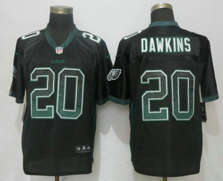 Men's Philadelphia Eagles #20 Brian Dawkins Black Drift Stitched NFL Nike Fashion Jersey