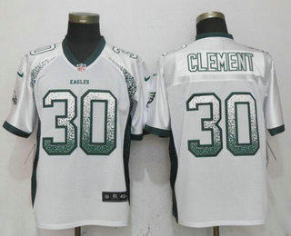 Men's Philadelphia Eagles #30 Corey Clement White Drift Stitched NFL Nike Fashion Jersey