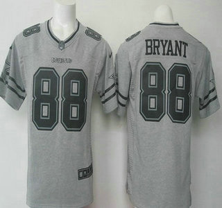 Men's Dallas Cowboys #88 Dez Bryant Nike Gray Gridiron 2015 NFL Gray Limited Jersey