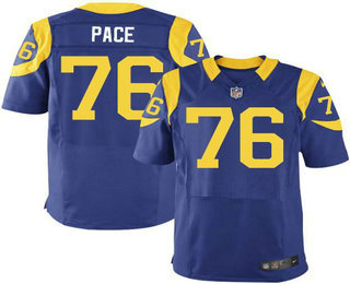 Men's Los Angeles Rams #76 Orlando Pace Royal Blue Alternate NFL Nike Elite Jersey