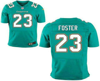 Men's Miami Dolphins #23 Arian Foster Aqua Green Team Color NFL Nike Elite Jersey