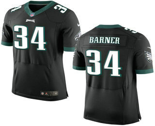 Men's Philadelphia Eagles #34 Kenjon Barner Black Alternate NFL Nike Elite Jersey