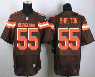 Men's Cleveland Browns #55 Danny Shelton Brown Team Color Stitched NFL New Elite Jersey