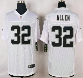 Oakland Raiders #32 Marcus Allen Nike White Elite Jersey