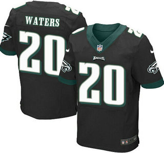 Men's Philadelphia Eagles #20 Andre Waters Black Retired Player NFL Nike Elite Jersey