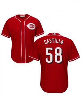 Men's Cincinnati Reds #58 Luis Castillo Authentic Red Alternate Cool Base Jersey