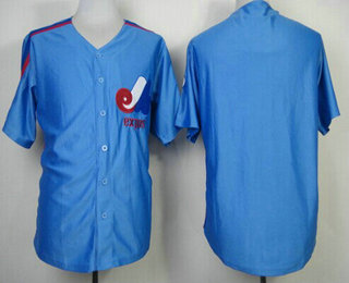 Men's Montreal Expos Blank 1982 Blue Mitchell & Ness Throwback Jersey