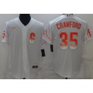 Men's San Francisco Giants #35 Brandon Crawford White 2021 MLB Stitched Cool Base Nike Jersey