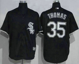 Men's Chicago White Sox #35 Frank Thomas Black New Cool Base Stitched MLB Jersey