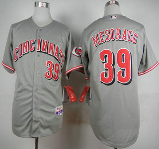 Men's Cincinnati Reds #39 Devin Mesoraco Grey Jersey