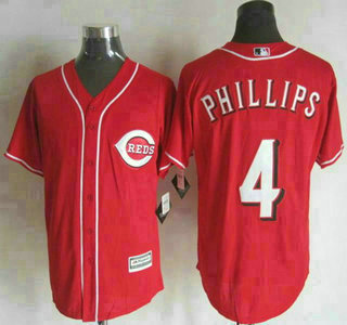 Men's Cincinnati Reds #4 Brandon Phillips Alternate Red 2015 MLB Cool Base Jersey