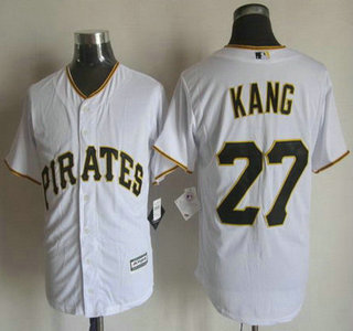 Men's Pittsburgh Pirates #27 Jung-ho Kang Home White 2015 MLB Cool Base Jersey