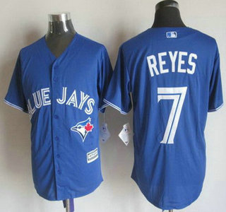 Men's Toronto Blue Jays #7 Jose Reyes Alternate Blue 2015 MLB Cool Base Jersey