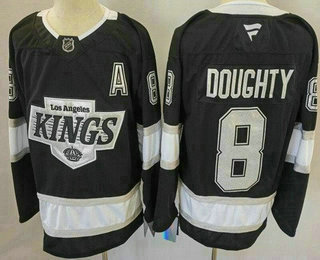 Men's Los Angeles Kings #8 Drew Doughty Black Alternate Authentic Jersey