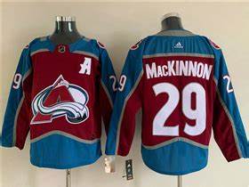 Men's Colorado Avalanche #29 Nathan MacKinnon With A Ptach Burgundy Stitched Jersey