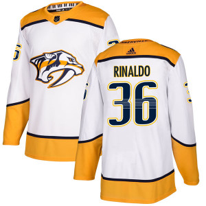 Adidas #36 Zac Rinaldo Nashville Predators Men's Authentic Away White Jersey