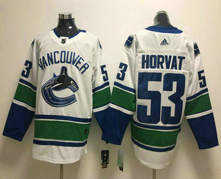 Men's Vancouver Canucks #53 Bo Horvat White 2017-2018 Hockey Stitched NHL Jersey