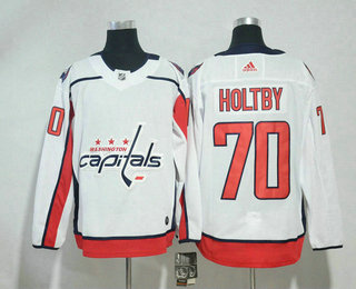 Men's Washington Capitals #70 Braden Holtby White 2017-2018 Hockey Stitched NHL Jersey