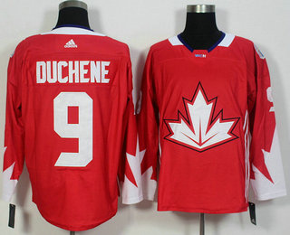 Men's Team Canada #9 Matt Duchene Red 2016 World Cup of Hockey Game Jersey