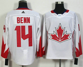 Men's Team Canada #14 Jamie Benn White 2016 World Cup of Hockey Game Jersey