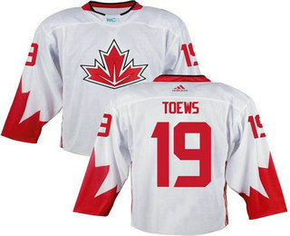 Team Canada Men's #19 Jonathan Toews White 2016 World Cup Stitched NHL Jersey