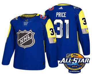 Men's Montreal Canadiens #31 Carey Price Blue 2018 NHL All-Star Stitched Ice Hockey Jersey