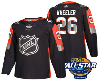 Men's Winnipeg Jets #26 Blake Wheeler Black 2018 NHL All-Star Stitched Ice Hockey Jersey