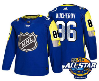 Men's Tampa Bay Lightning #86 Nikita Kucherov Blue 2018 NHL All-Star Stitched Ice Hockey Jersey