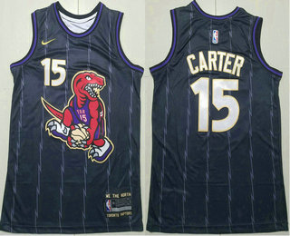 Men's Toronto Raptors #15 Vince Carter Black 2024 City Edition Swingman Sponsor Stitched Jersey