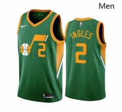 Men Utah Jazz 2 Joe Ingles Green NBA Swingman 2020 21 Earned Edition Jersey