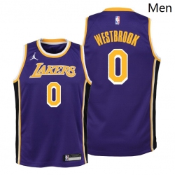 Men Lakers Russell Westbrook 2021 statement edition purple jersey