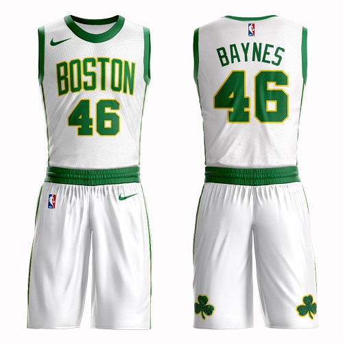 Boston Celtics #46 Aron Baynes White Nike NBA Men's City Edition Suit Authentic Jersey