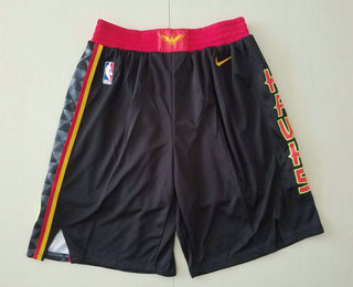 Men's Atlanta Hawks Black 2019 Nike Swingman Stitched NBA Shorts