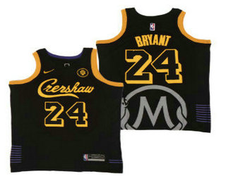 Men's Crenshaw #23 LeBron James Black Swingman Throwback Nike Jersey