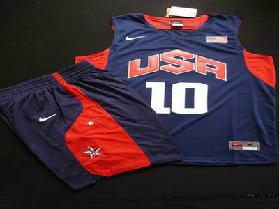 2012 Olympics Team USA 10 Kobe Bryant Blue Basketball Suit