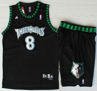 Minnesota Timberwolves #8 Latrell Sprewell Black Swingman Jersey Short Suits