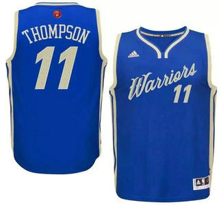 Men's Golden State Warriors #11 Klay Thompson Revolution 30 Swingman 2015 Christmas Day Blue Jersey