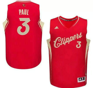 Men's Los Angeles Clippers #3 Chris Paul Revolution 30 Swingman 2015 Christmas Day Red Jersey