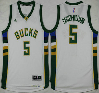 Men's Milwaukee Bucks #5 Michael Carter-Williams Revolution 30 Swingman 2015-16 Green Jersey