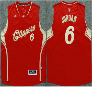 Los Angeles Clippers #6 DeAndre Jordan Revolution 30 Swingman 2015 Christmas Day Red Jersey