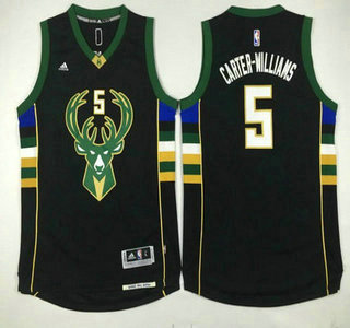 Milwaukee Bucks #5 Michael Carter-Williams Revolution 30 Swingman 2015-16 Black Jersey